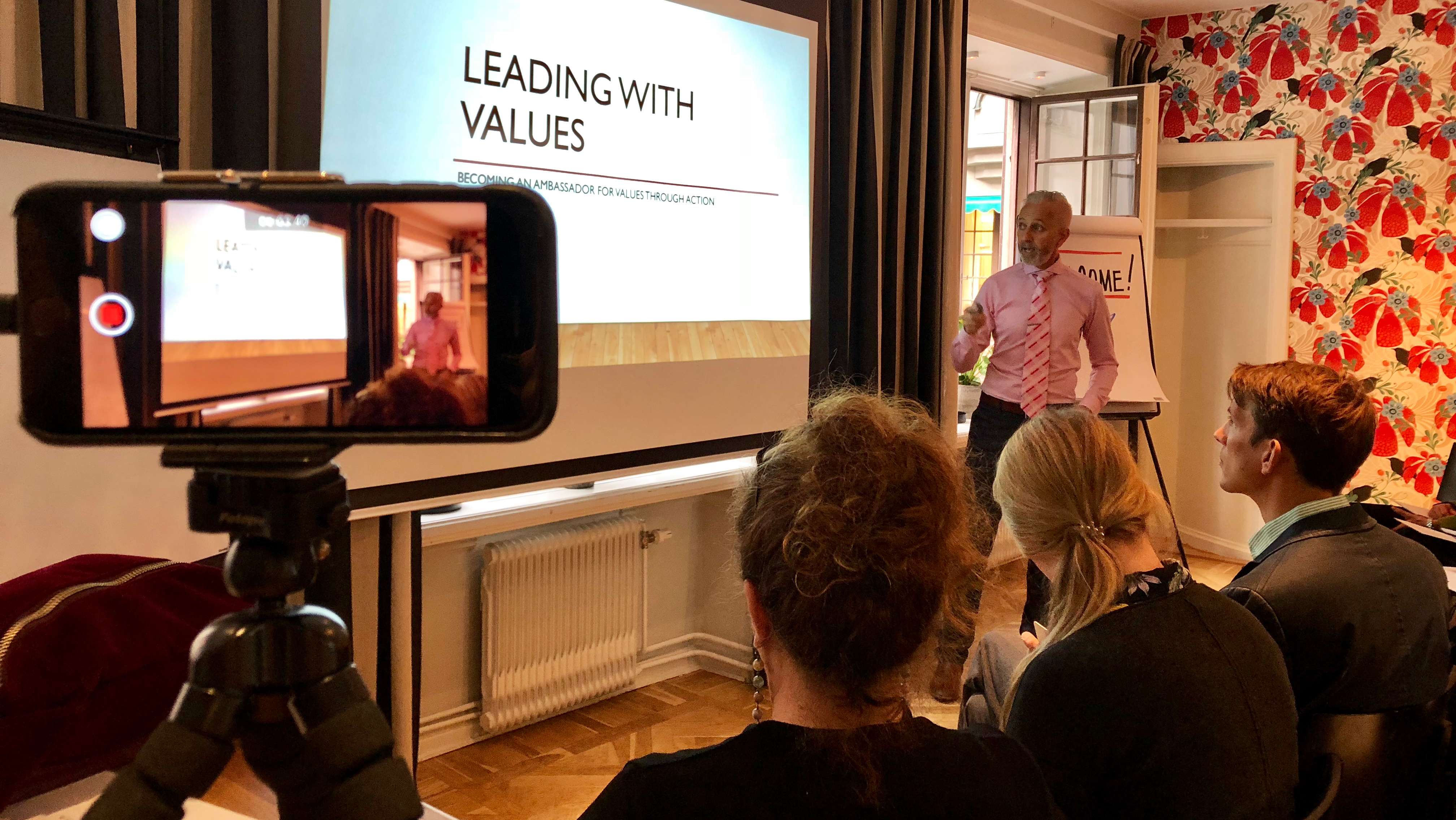 Malcolm Larri presenting Values